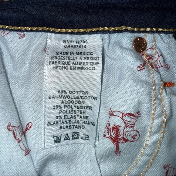 True Religion Curvy Skinny Jeans Womens Size 31 Blue Dark Wash Stretch Denim - Picture 4 of 12